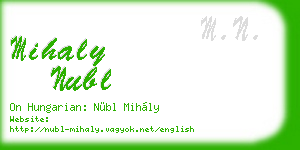 mihaly nubl business card