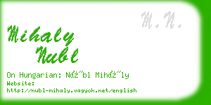 mihaly nubl business card